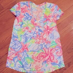 Lilly Pulitzer Etta Top – Havana Cocktail Print, Size XXS